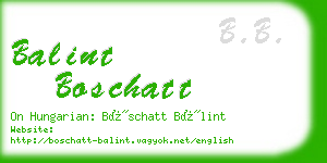 balint boschatt business card